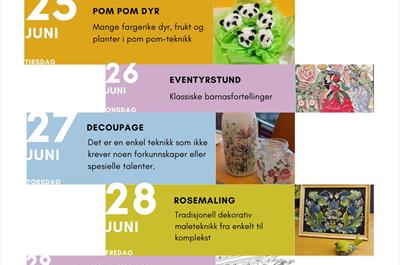 Programinformasjon. Illustrasjon/foto. Farger.