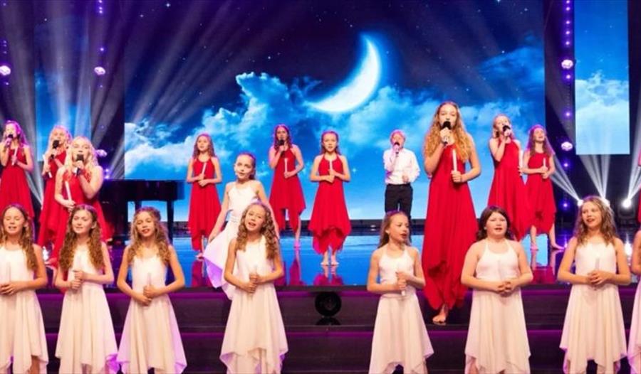 Barn singer på julekonsert