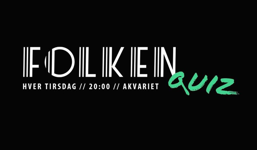 Annonse om FolkenQuiz på svart bakgrunn