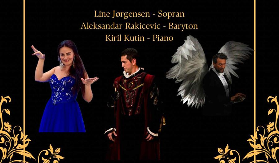 Deltakere i julekonsert: Line Jørgensen, Alexandar Rakicevic, Kiril Kutin