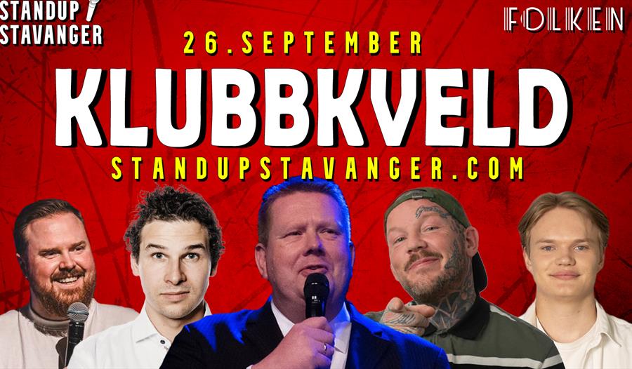Komikerne: Harald Ellingsen, Jan Tore Kristoffersen, 
Tommy Berntsen, Kim André Engh, Zacharias Tufte