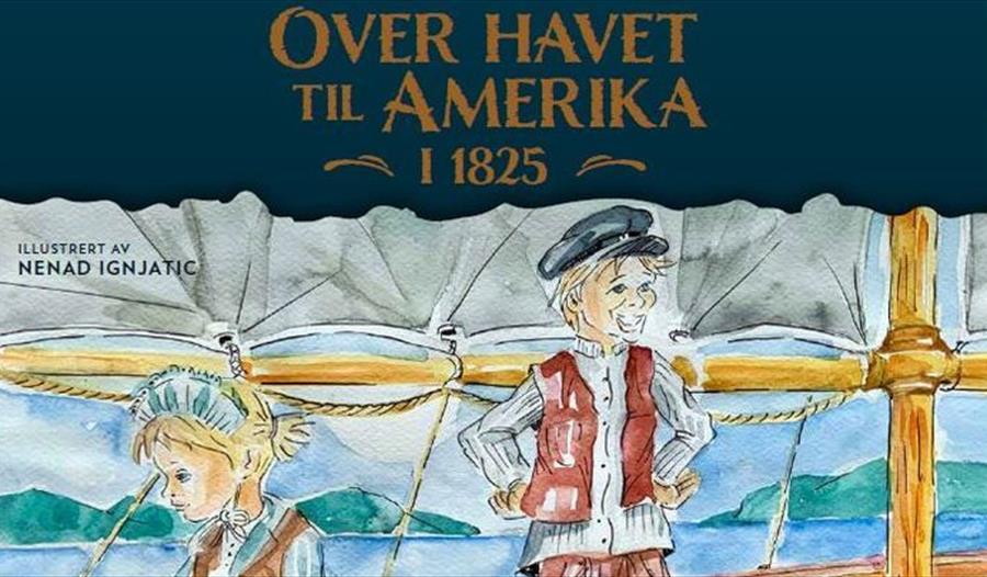 Annonse om foredraget med to mennesker på seilbåt