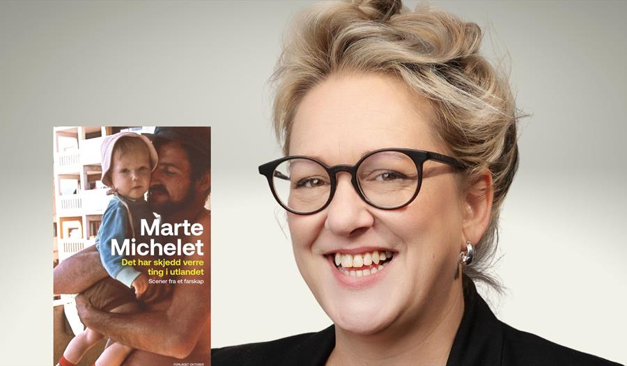Marte Michelet med hennes boka