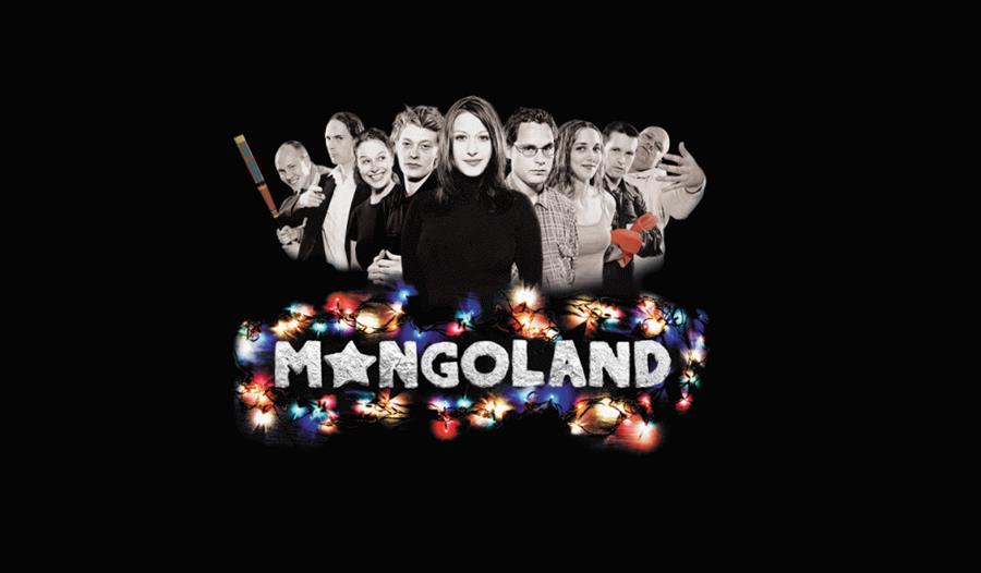 Deltakere i Mongoland på svart bakgrunn