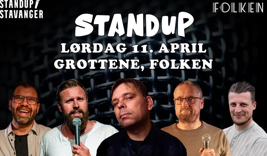 Komikerne fra Standup:  Raymond Falldalen, Jon Hægland,  Trond Anfinnsen, Jøran Johnsen, Eirik Iversen
