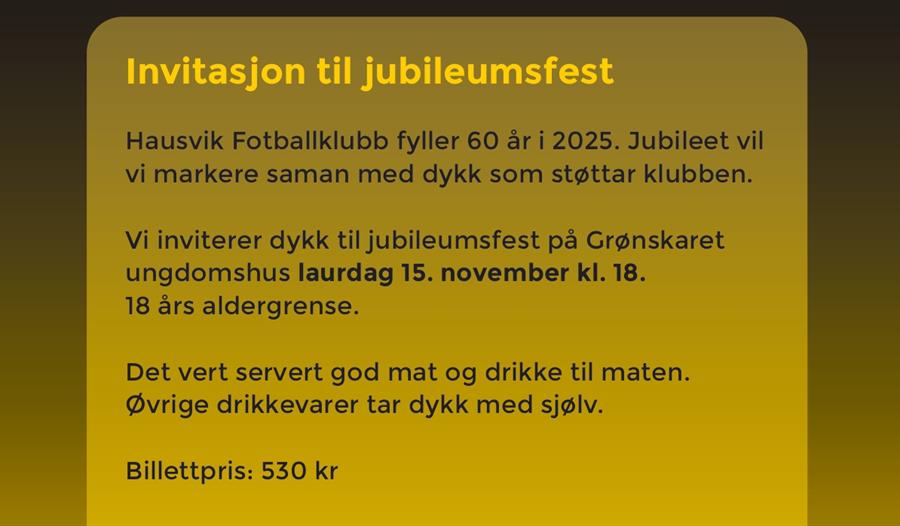 60 års jubileum Hausvik FK