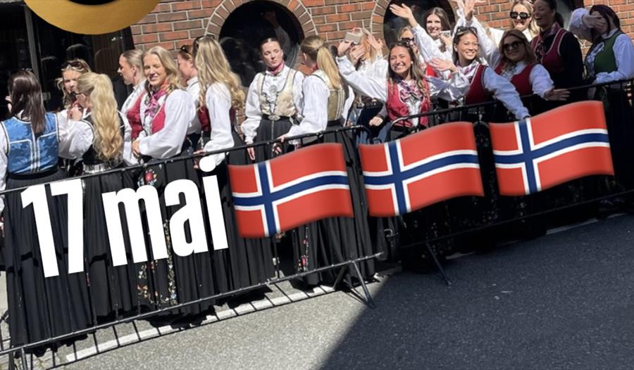 Folk som feirer 17. mai