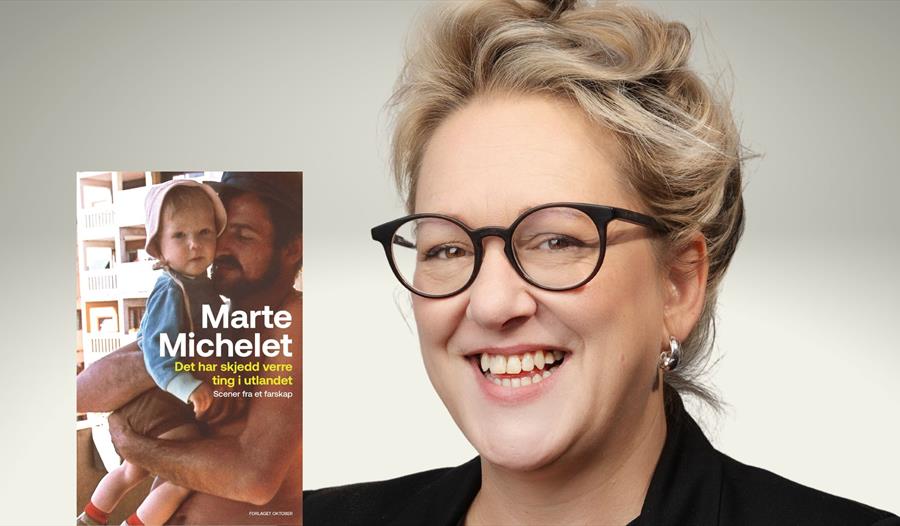 Marte Michelet med hennes boka