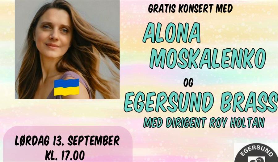 Annonse om konsert med bildet av Alona Moskalenko