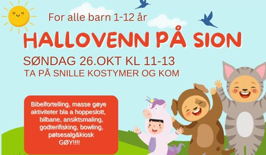 Barn i kostymer av en kat, en hund og en gris