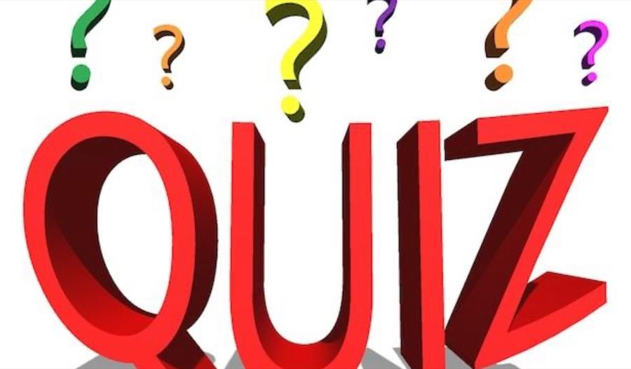Annonse om quiz med QUIZ skrevet i store bokstaver