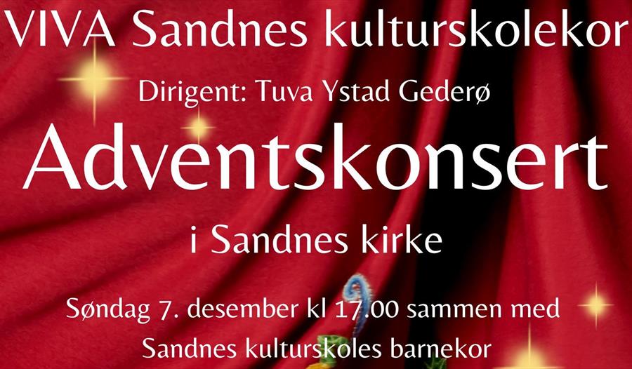 Annonse om Adventkonsert med VIVA Sandnes kulturskolekor