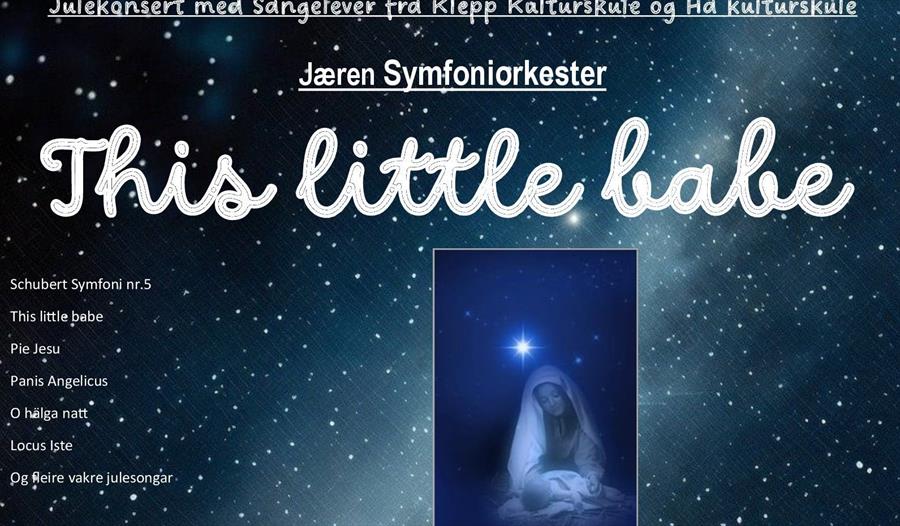 Annonse av Julekonsert med bildet av Jesus og Maria