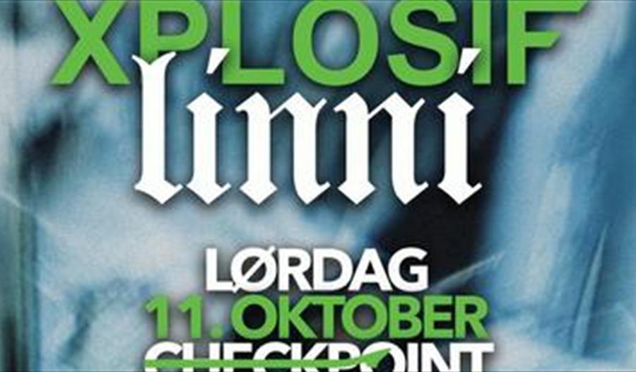 Annonse om konserten med vag bildet av Linni