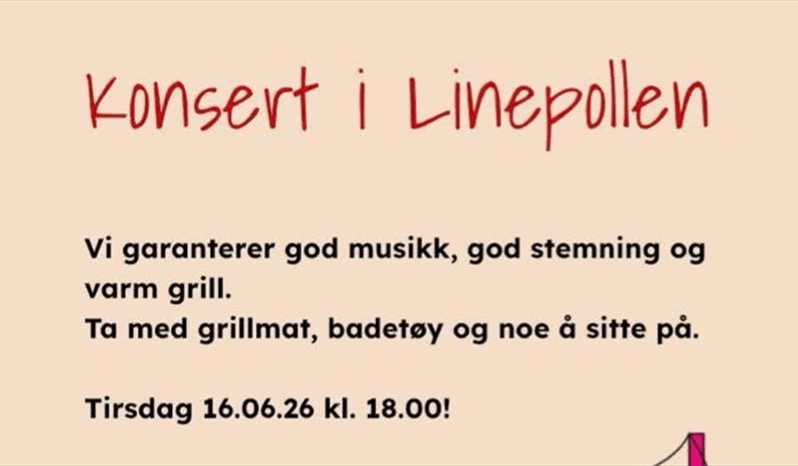 Annonse om konsert i Linepollen