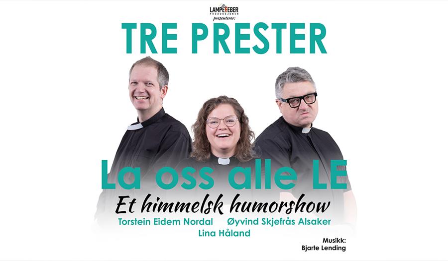 Annonse om forestilling med tre prester