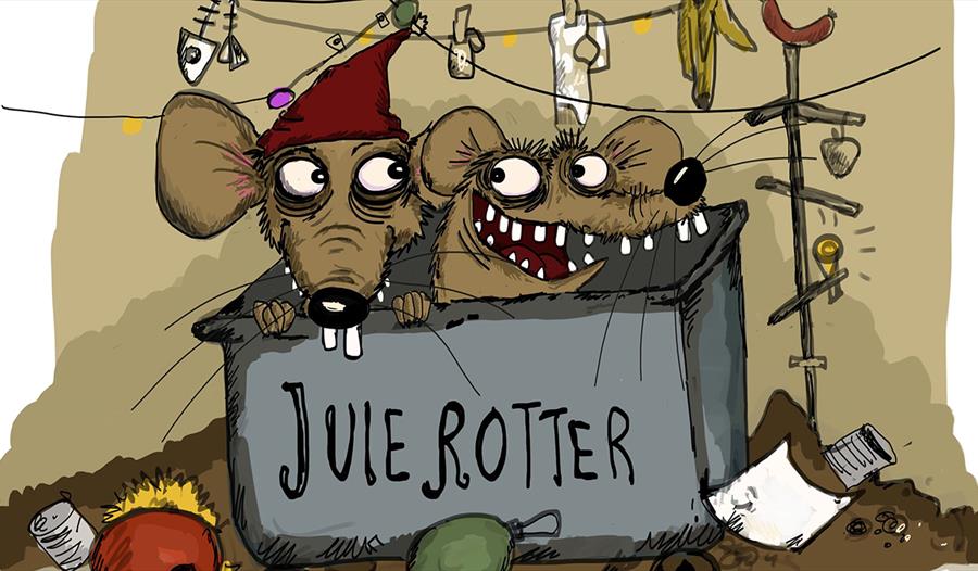 To julerotter sitter i eske