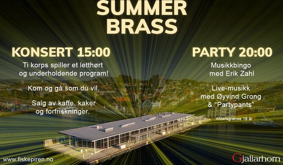 Fiskepiren lokale og annonse om Summer Brass