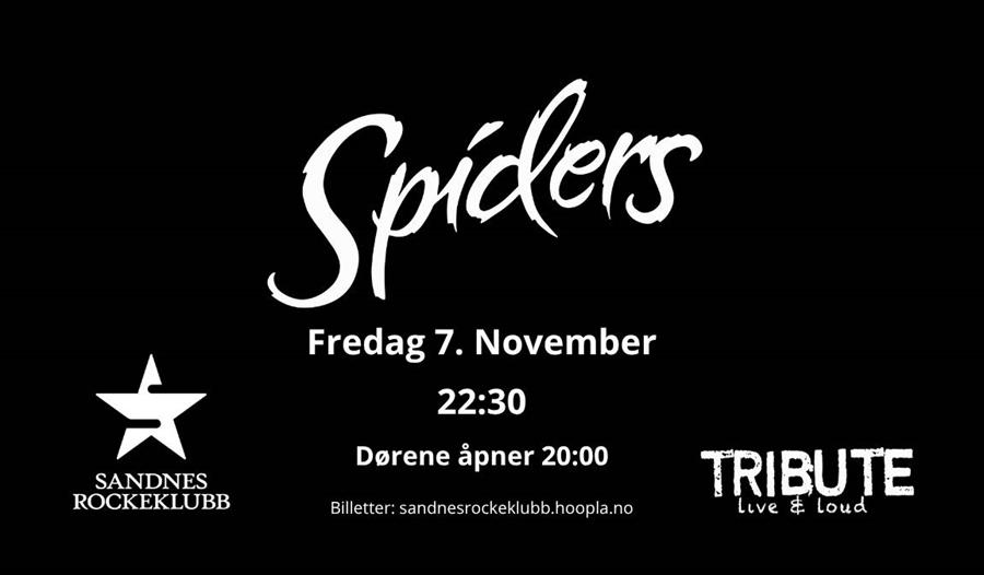Annonse om konserten på svart bakgrunn