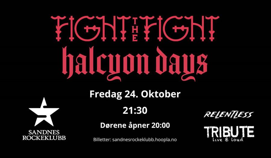 Annonse om konserten med svart bakgrunn