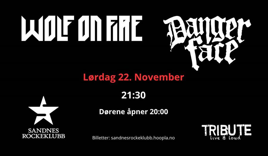 Annonse om konserten på svart bakgrunn