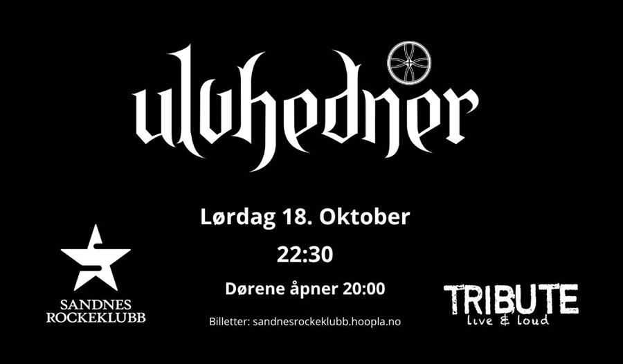 Annonse om konserten på svart bakgrunn