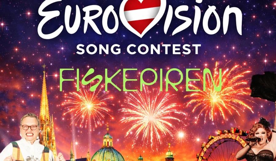 Fyrverkeri med Eurovision skrevet på