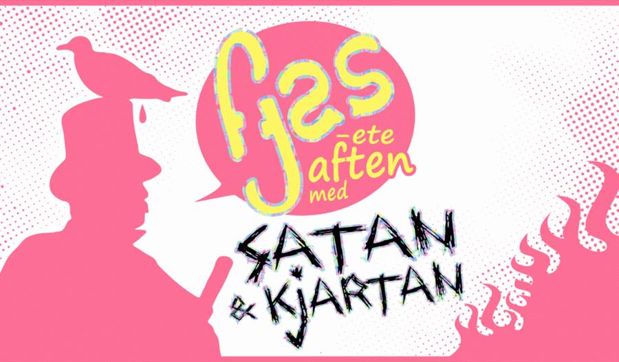 Annonse med Fjas + Satan & Kjartan skrevet på