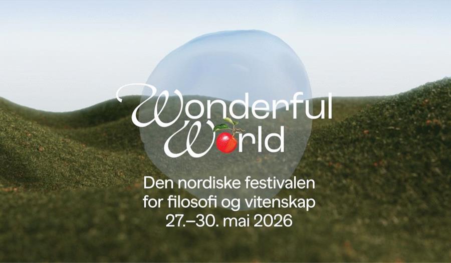 Grøn felt med Wonderful World skrevet på