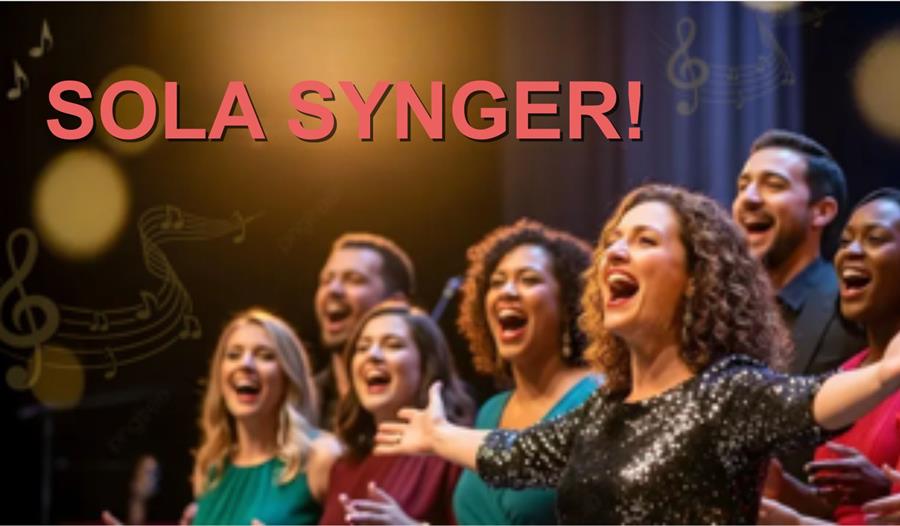 A group of people singing