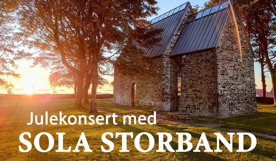Sola ruinkyrkje ved solnedgang