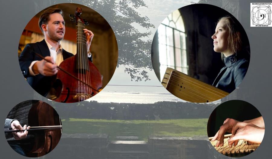 Anna-Liisa Eller spiller den estiske kannelen og André Lislevand spiller viola da gamba