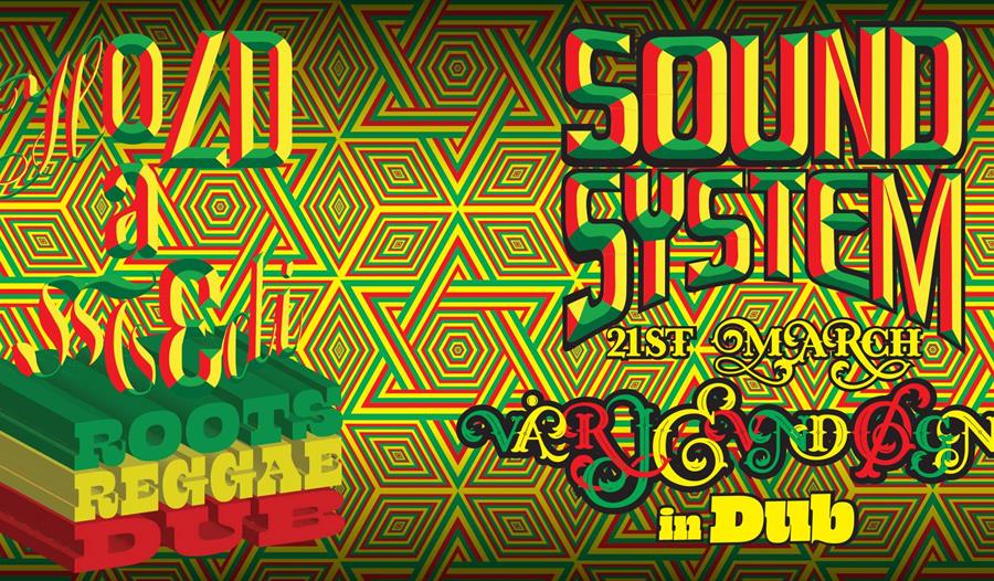 Annonse med Sound System og "Vårjevndøgn in Dub" skrevet på