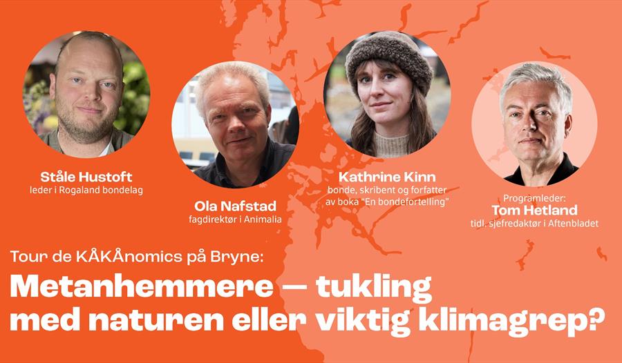 Annonse med bilder av paneldeltakere