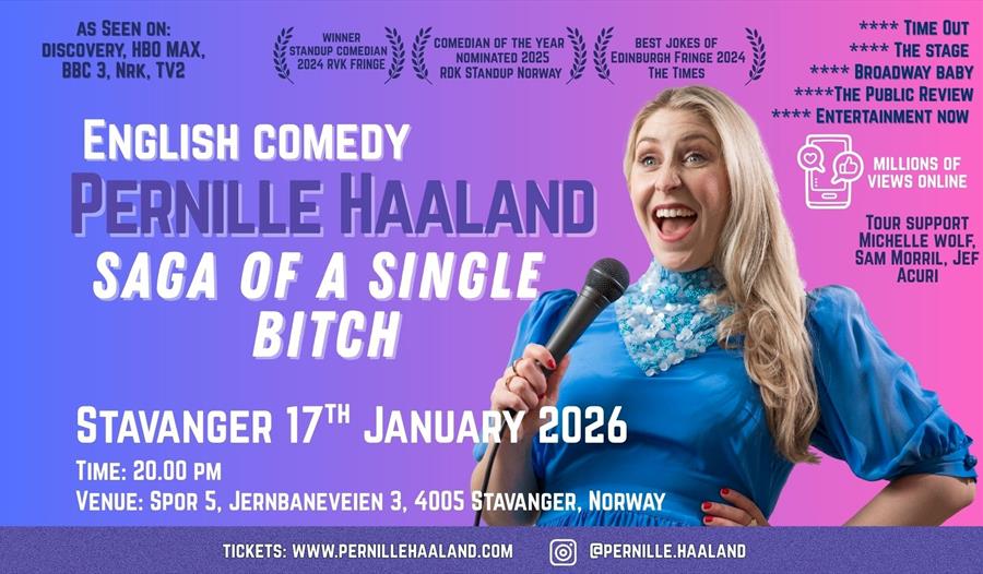 Pernille Haaland med mikrofonen