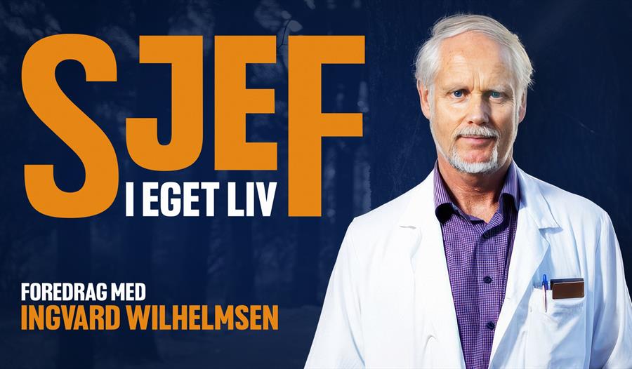 Annonse med Ingvard Wilhelmsen og Sjef i eget liv skrevet på