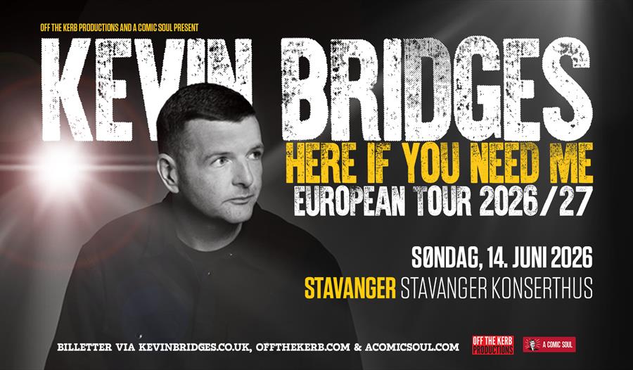 Kevin Bridges med annonse med hans konsert