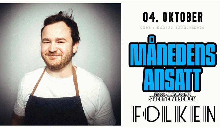 Annonse om show og bildet av Sivert Eimhjellen