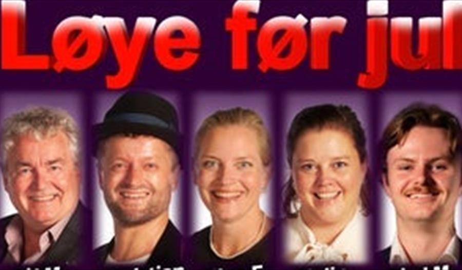 Deltakere i standup: Pål Mangor Kvammen, Christian Eriksen, Nina Ellen Ødegård, Malin Landa, Bård Malde Frøyland