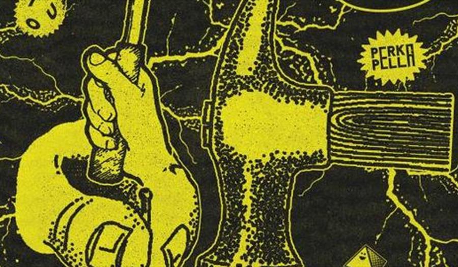 En hånd som holder en hammer