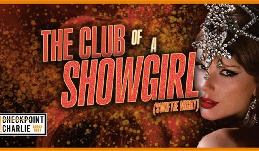 Bildet Swiftie Night og The Club of a Showgirl skrevet på