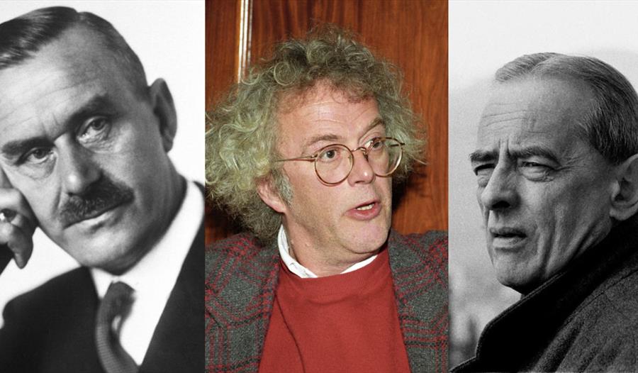 Bilder av Thomas Mann, Dag Solstad, Witold Gombrowicz