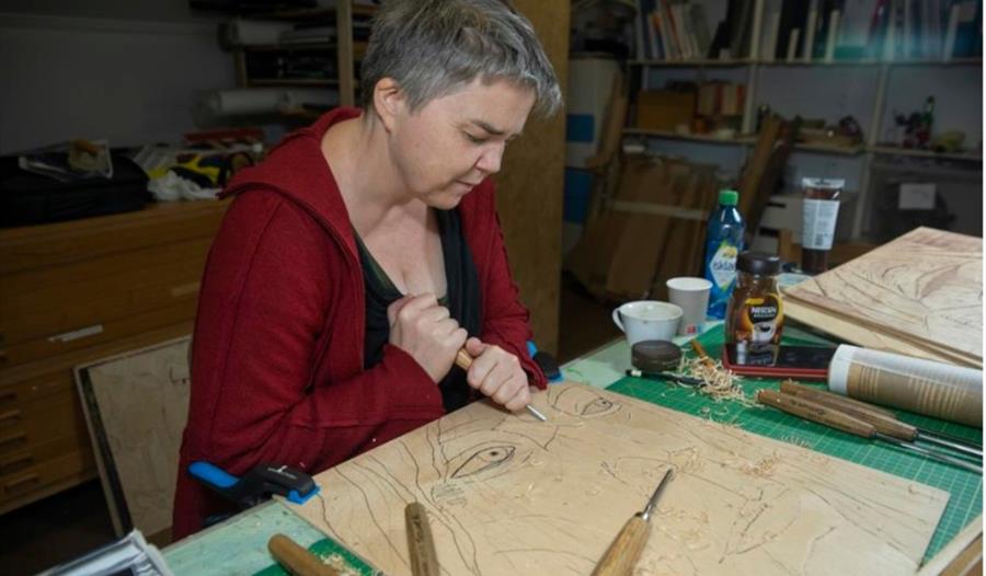 Kurs i flerfargetrykk med tresnitt