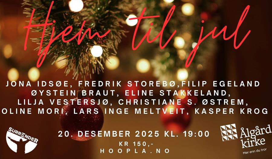 Annonse med navner av deltakere på juletre bakgrunn