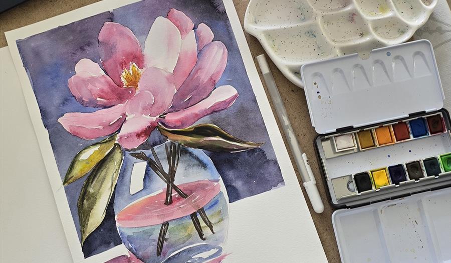 Akvarell-verksted – vårblomster