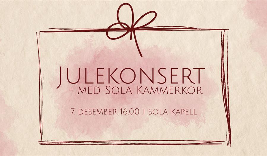 Annonse om Julekonsert med Sola Kammerkor