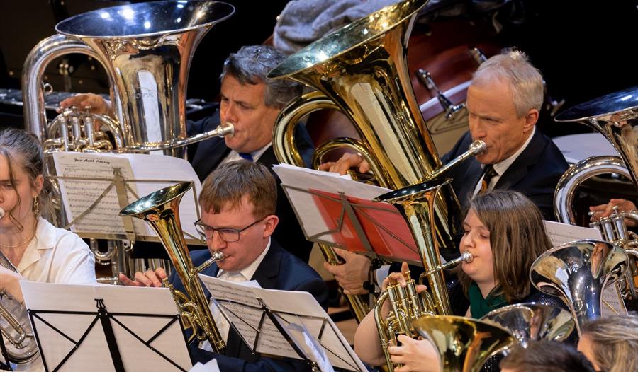 Randaberg musikkorps spiller på konserten