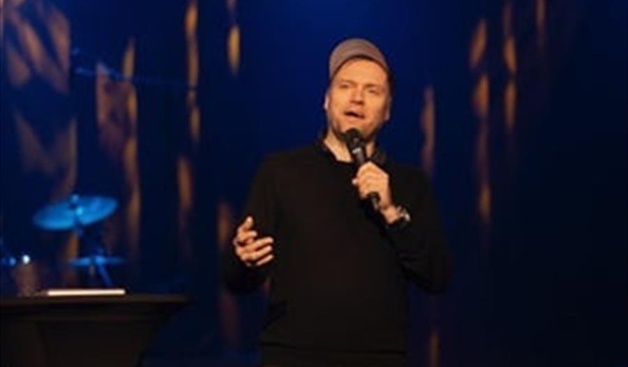 Rune Bjerga on stage