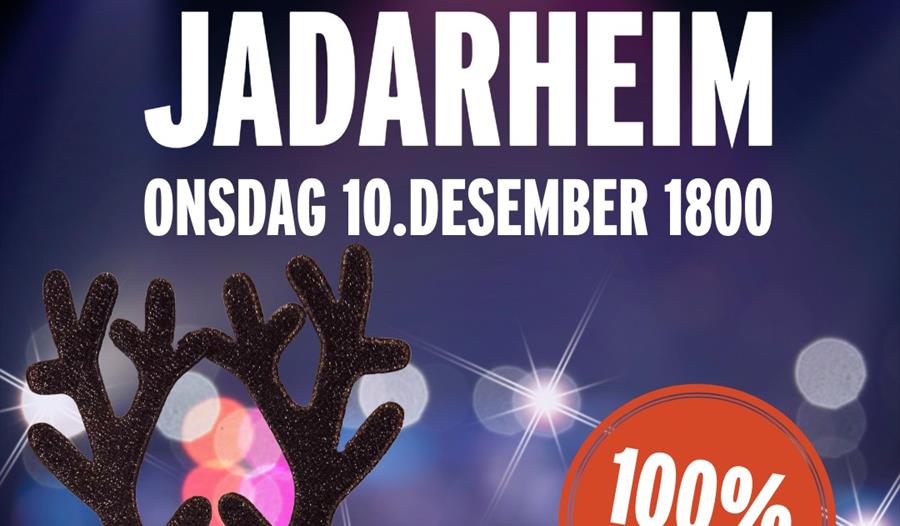 Plakat som markedsfører Hårocks julerevy på Jadarheim