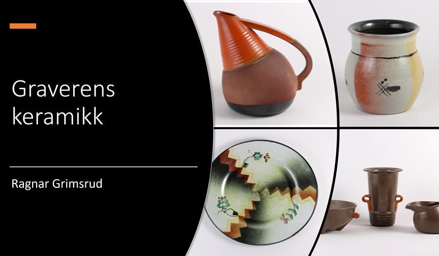 Plakat for arrangementet - bilder av keramikk